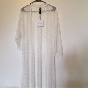 Sheer polka dot kimono